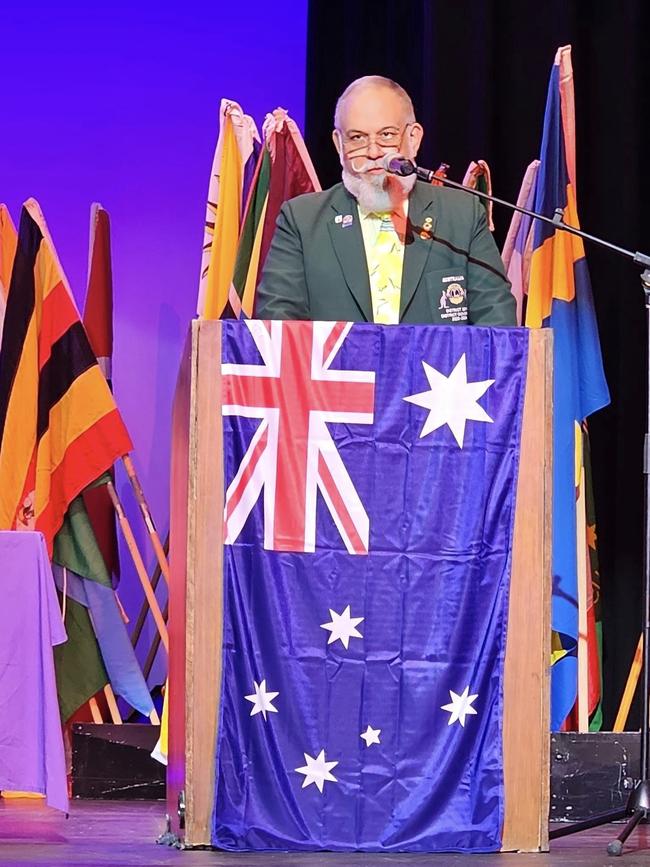 Lions District Govenor Savva Argyrou at the opening of the 201Q1 convention in Goondiwindi on Friday, October 27, 2023. Photo: Contributed