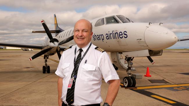 17/12/2018: Sharp Airlines owner & Chief pilot  Malcolm Sharp at Essendon Airport, near Melbourne. A major overhaul of CASA regulations hopefully mean less tape for his business. Stuart McEvoy/The Australian.