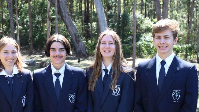 Woolgoolga High School captains (from left): Ally Cork, Jack Ramirez-Sheena, Ella Wilson and Chase Saban.