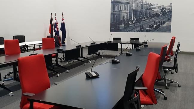 The Gawler Council chambers inside the Institute Building on Murray St, Gawler. Picture: Colin James