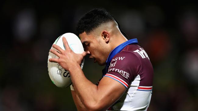 Tolutau Koula is one of the seven players refusing to wear the pride jersey. Photo by Jason McCawley/Getty Images