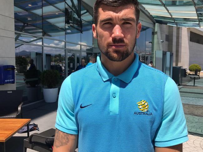 Mat Ryan of the Socceroos in Sochi