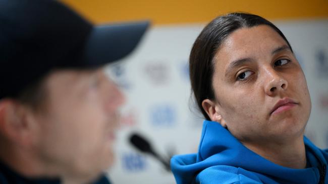 Australia forward Sam Kerr is being backed to take the World Cup by storm. Picture: AFP