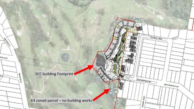 The club backs on to homes in Chatswood.