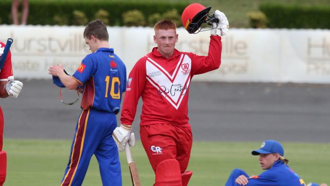 Jackson Ingram, pictured here playing for St George in the Green Shield, put in one of the greatest knocks ever seen in the Bradman Cup. Picture: St George Cricket Club