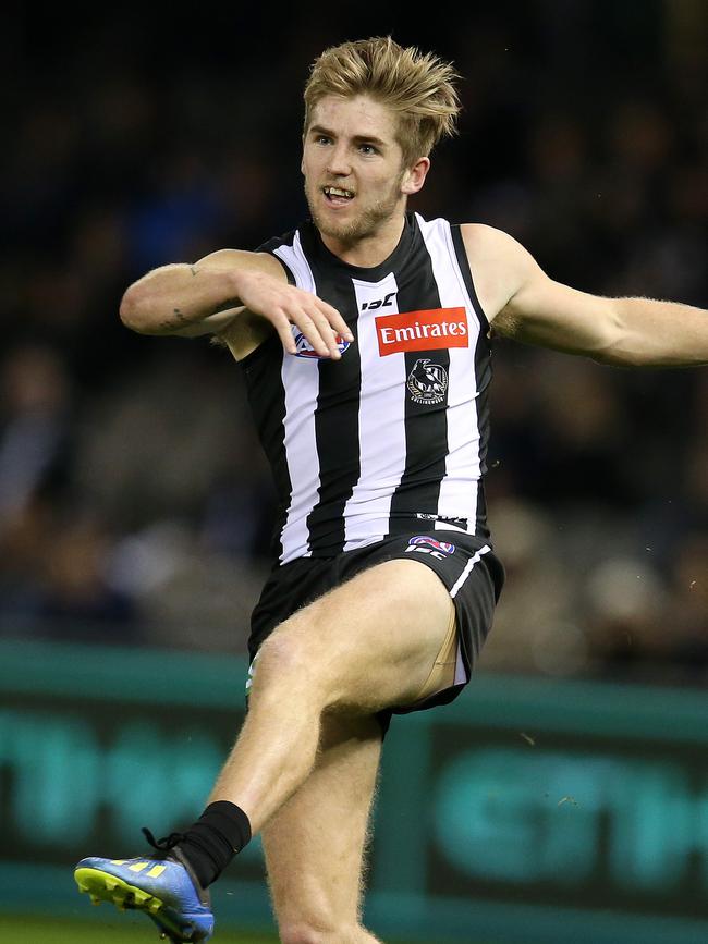 Murray played 13 AFL matches for the Pies in 2018. Pic: Michael Klein