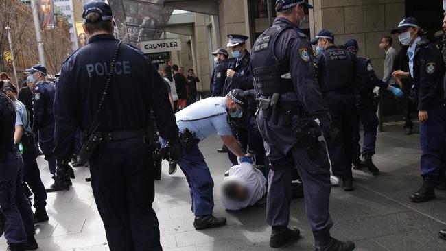 Police operation - Sydney CBD protest: Pictures Supplied: NSW Police