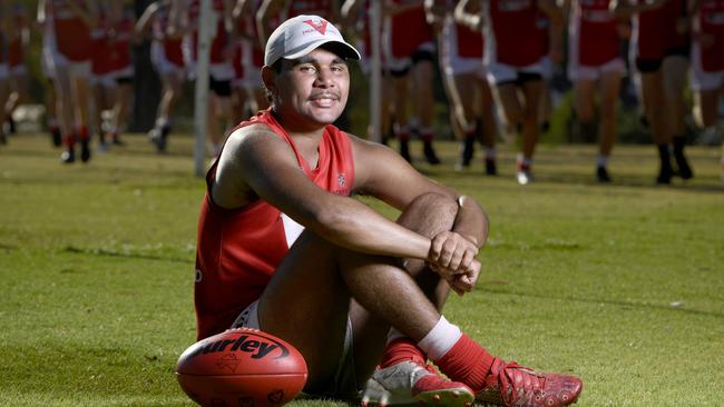 North’s Blayne O'Loughlin is the nephew of ex-Sydney Swans star Michael O'Loughlin. Picture: Naomi Jellicoe