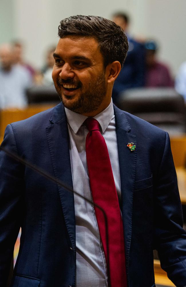 Minister Dheran Young at the official Opening and First Meeting of the 15th Legislative Assembly of the Northern Territory.' Picture: Pema Tamang Pakhrin