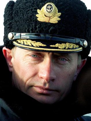 Russian President Vladimir Putin wearing a naval uniform circa 2000.