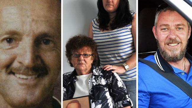 Doris and Jodie Hillier (centre) are distressed that more than 30 years since the brutal murder of their brother and uncle Bryan Hodgkinson (left), drivers such as Scott Cabrie (right) are still being targeted by violent criminals.