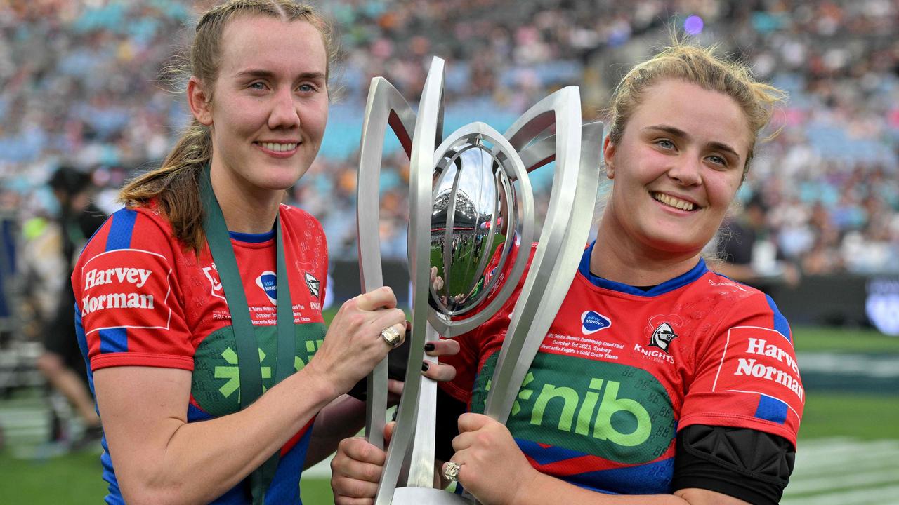 Tamika Upton (left) is set to leave Newcastle after three incredible years at the club. Picture: Izhar Khan / AFP