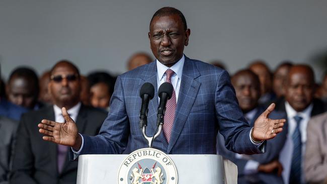 William Ruto holds a news conference in Nairobi on Wesdnesday. Picture: AFP