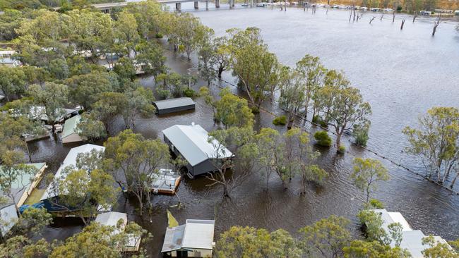 The Blanchetown Caravan Park on December 12. The Advertiser/ Morgan Sette.