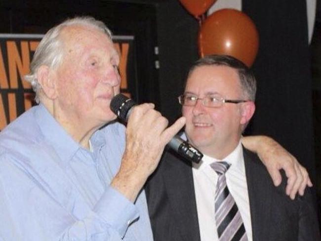 Albanese says his mentor and Labor legend Tom Uren told him to learn soemthing new every day. Picture: Instagram