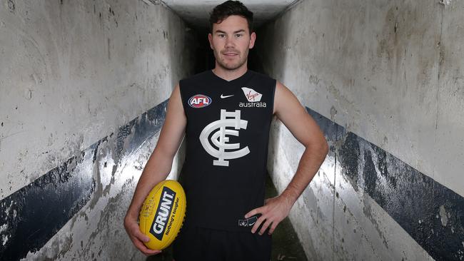 Mitch McGovern shows off his new colours. Picture: Michael Klein