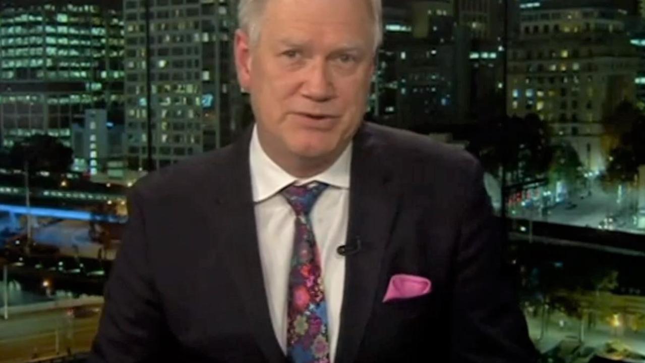 Andrew Bolt’s slightly incredulous face. Picture: Sky News