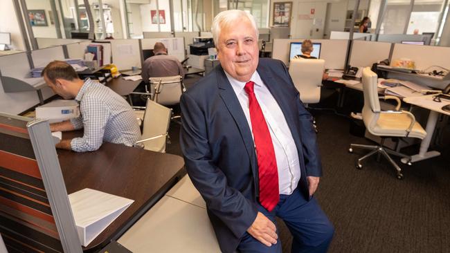 Clive Palmer’s jet is registered in the Caymans . Picture: Glenn Hunt