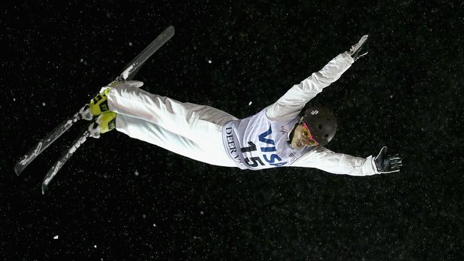 Lydia Lassila of Australia competes in the ladies aerials during World Cup skiing at Deer Valley Resort in Utah.