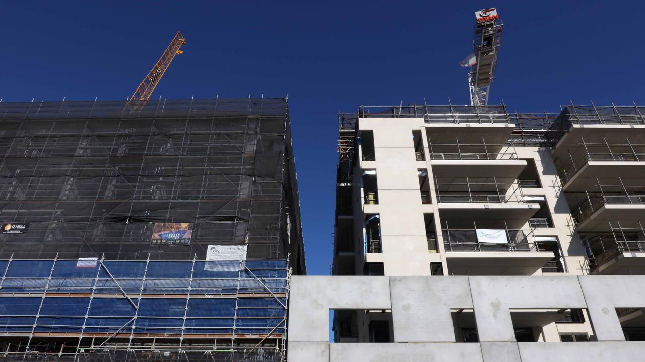 Approvals for building apartments have dropped dramatically. Picture: Emma Brasier