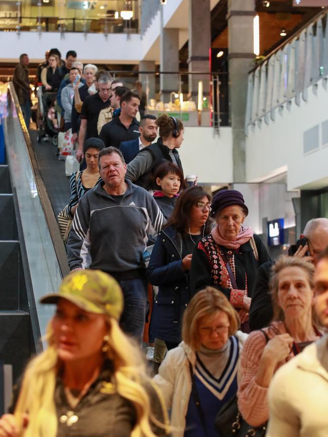 Shoppers at Broadway shopping centre in Sydney this week. Picture: Justin Lloyd.