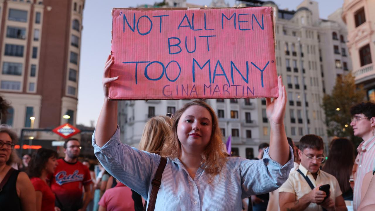 Rubiales’ refusal to step down has sparked feminist protests in Spain. (Photo by Aldara Zarraoa/Getty Images)