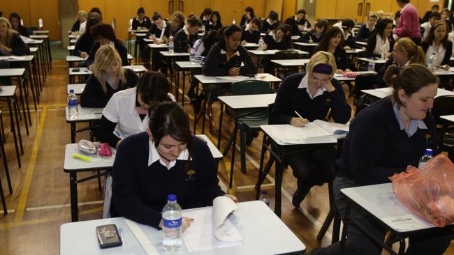 Generic pic's of students from Georges river college,Oatley senior campus sitting their HSC exam on mathematics.