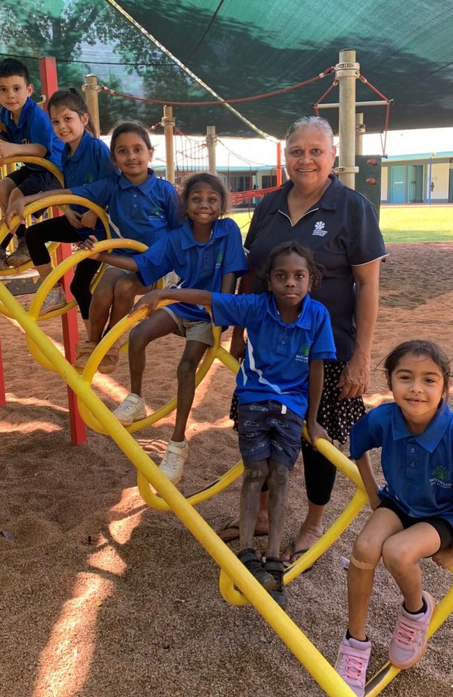 BATCHELOR AREA SCHOOL (TOP-BOTTOM): Za’keil Baker, Ellen Rioli, Amalita Webb, Zoe Morris, Zack Morris, Wynter Ebborn and Miss Josie Wickam. Picture: Sarah Filosi