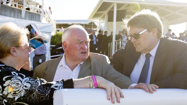 Trainer Clarry Conners (centre). Picture: Jenny Evans