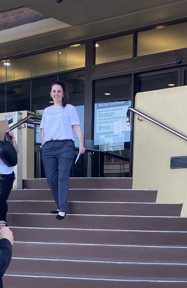 Caitlyn Leigh Garven was visibly relieved to be leaving Mackay Supreme Court on Monday, July 12. Picture: Heidi Petith