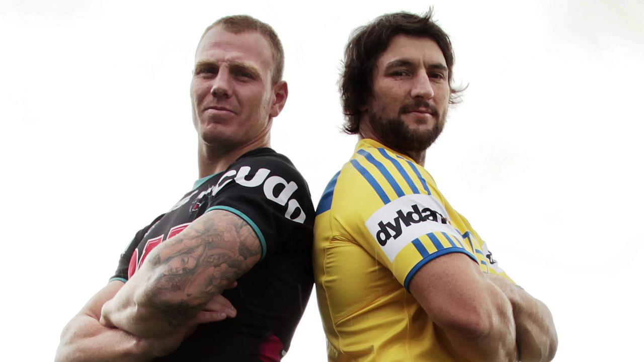 Luke Lewis and Nathan Hindmarsh fronted struggling teams a decade ago.