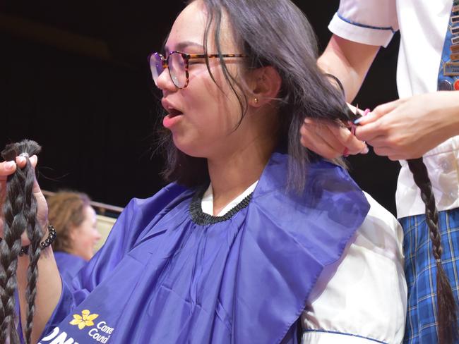 Year 12 students at Loreto College 'Rocked the Chop' for the Cancer Council's Ponytail Project.