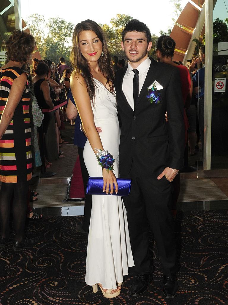 Ruby Hodgson and Cody Clarke-Edwards at the 2014 Centralian Senior College College formal. Picture: JUSTIN BRIERTY / NT NEWS