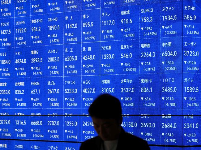 New data has revealed just how much Japan is being drubbed by the current global economic uncertainty. Picture: Kazuhiro NOGI/AFP