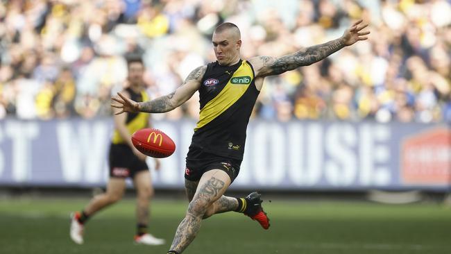 Dustin Martin had leant his car to a friend before it got stolen from a petrol station last year.