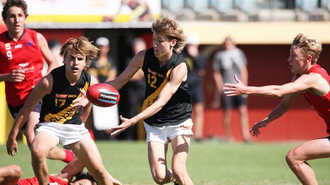 Anders McShane in action for Glenelg’s under-16 side. Picture: Peter Argent