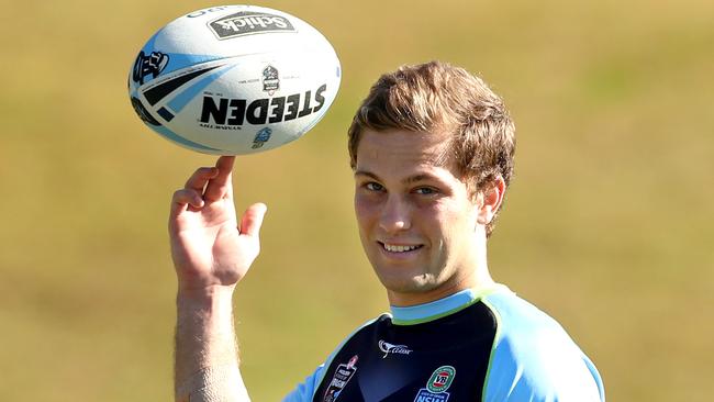 Matt Moylan during NSW Blues Origin training. Photo: Gregg Porteous