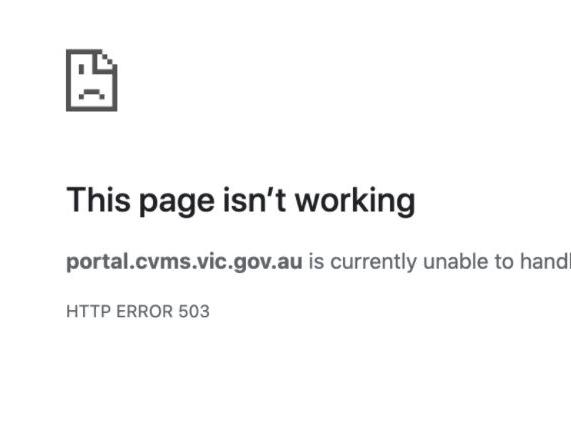 The Victorian government’s vaccine portal has crashed after overwhelming demand due to yesterday’s major Pfizer announcement.Victorian Premier Daniel Andrews said 450,000 Pfizer doses would be made available to anyone older than 16 as the state looked to ramp up its rollout.