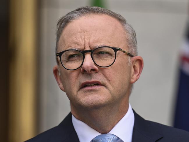 CANBERRA, AUSTRALIA - FEBRUARY 28:  Prime Minister Anthony Albanese and Treasurer Jim Chalmers hold a press conference at Parliament house in Canberra. Picture: NCA NewsWire / Martin Ollman