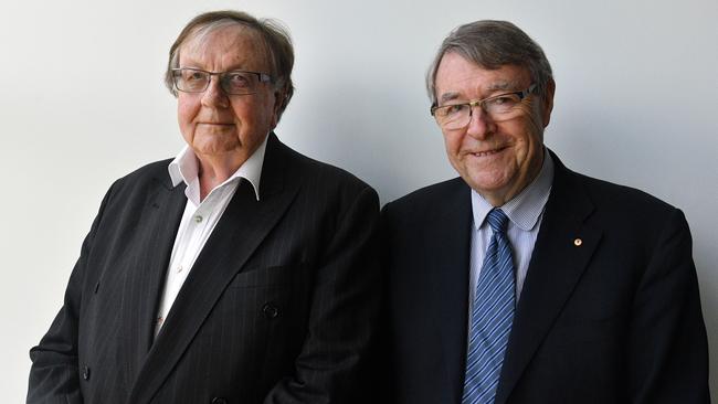 Former judges Anthony Whealy, left, and Stephen Charles. Picture: AAP