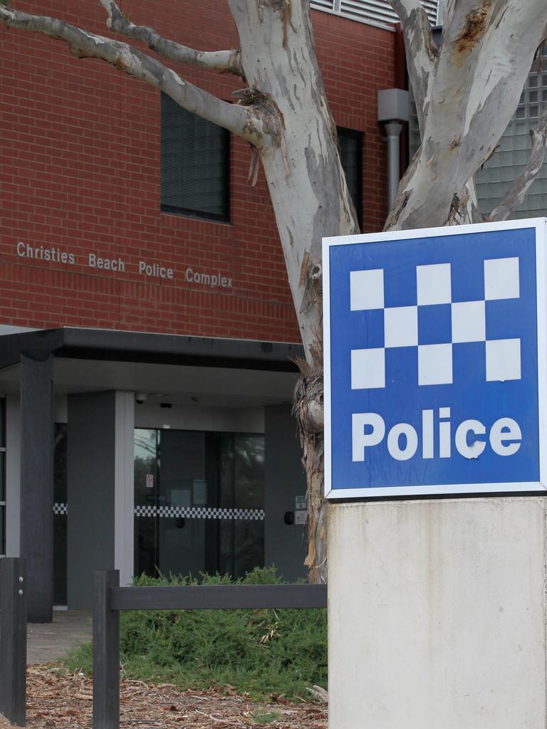 The pictures was taken at the Christies Beach Police Station just before Christmas. Picture: Stephen Laffer