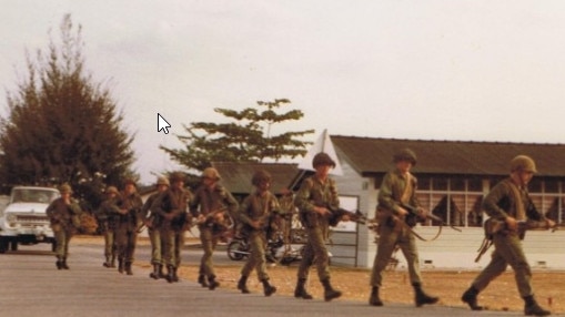 Army's Rifle Company Butterworth section going out on patrol with live ammunition at Butterworth Airbase. Picture: Supplied