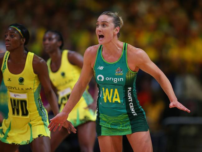 CAPE TOWN, SOUTH AFRICA - AUGUST 05: Liz Watson of Australia during the Netball World Cup 2023, Semi Final 2 match between Jamaica and Australia at Cape Town International Convention Centre, Court 1 on August 05, 2023 in Cape Town, South Africa. (Photo by Shaun Roy/Gallo Images/Netball World Cup 2023 via Getty Images)