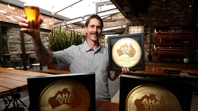 Grovedale Hotel general manager Joel Taylor. The pub has just been named Hotel of the Year (Regional) at the 2019 Australian Hotels Association Victoria awards. Picture: Mike Dugdale