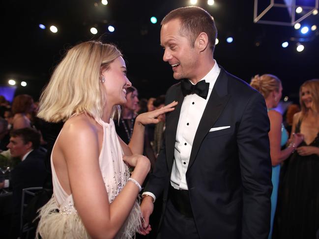 Margot Robbie and Alexander Skarsgard attend the 24th Annual Screen Actors Guild Awards at The Shrine Auditorium on January 21, 2018 in Los Angeles, California. Picture: Getty