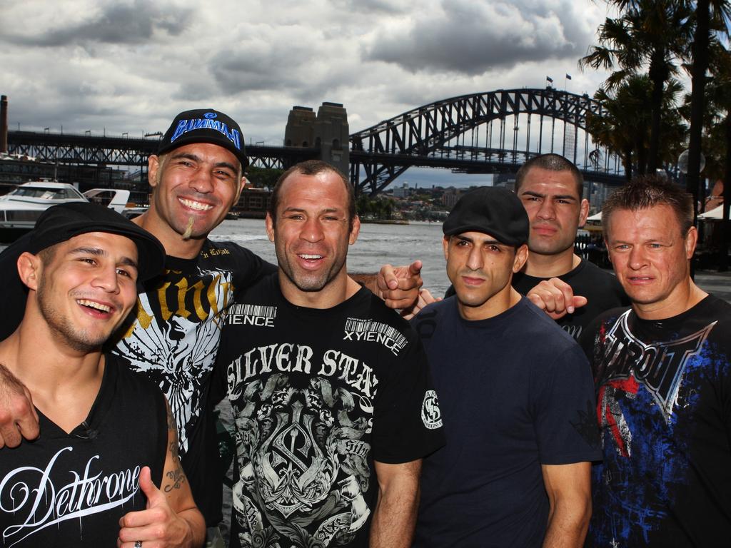 Back in the day. Joe Stevenson, Sinosic, Wanderlei Silva, George Sotiropoulos, Cain Velasquez and Chris Haseman in Sydney.