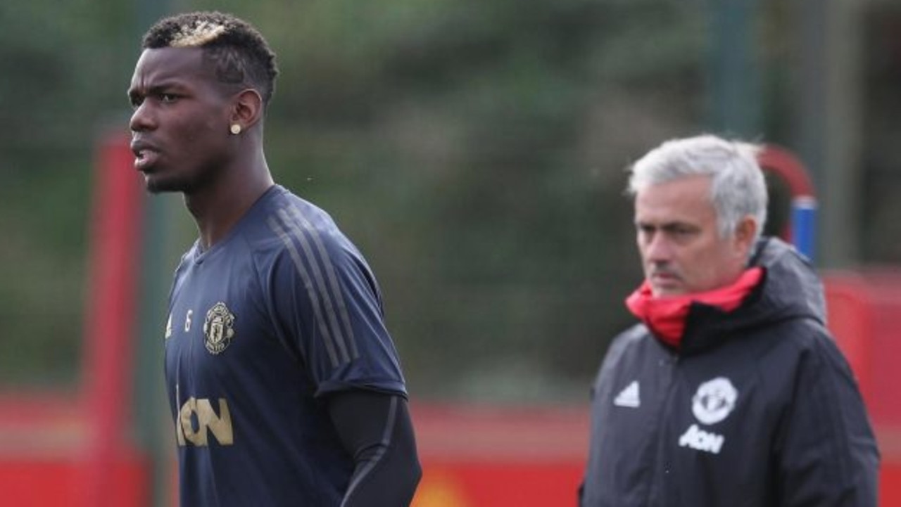 Paul Pogba appeared to ignore Jose Mourinho at training this morning.