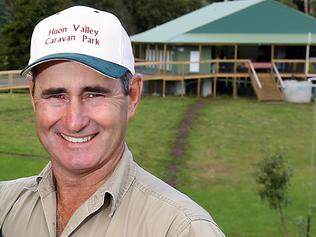 Huon Valley Caravan Park owner Rowen Carter.