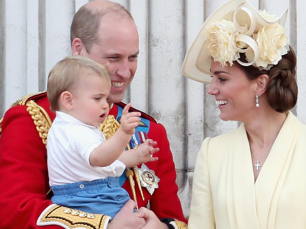 The Duchess of Cambridge perked up once she was reunited with Prince William and Prince Louis, one. Picture: Chris Jackson/Getty Images