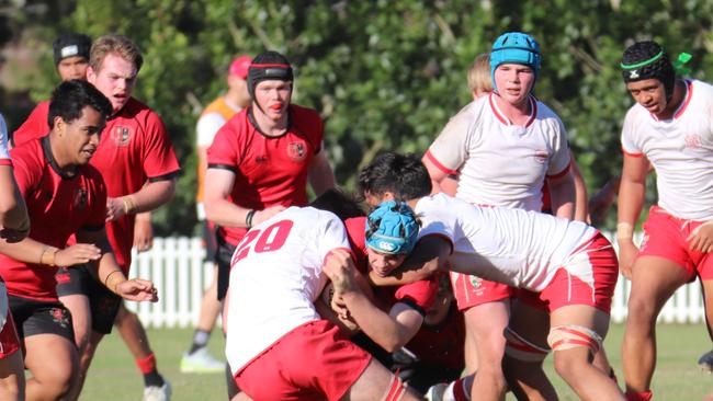 David Leota on Saturday (far right).